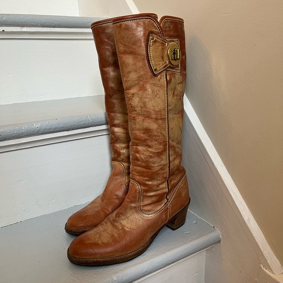 Coach Tan Heeled Boots - Picture 8 of 12